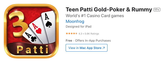 Teen Patti Gold - Poker & Rummy